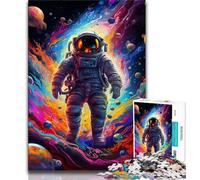 Colourful Astronauts Jigsaws 1000 Pieces for Adults,Challenging To Complete But Fun And Humorous Educational Game for Birthday (38x26cm)