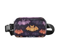Colourful Bat Dark Cute Fanny Pack Waist Bag for Men Women Large Capacity Belt Bag Travel Wallet with Adjustable Strap for Travel Vacation Running, Colourful Bat Dark, One Size