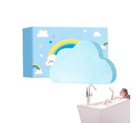 Colourful Bath Ball - Rainbow Sea Salt Toy, Fun Cloud Shape Game, Compact Size | Safe Kids Bath Accessories for and Girls, Ideal for Bathtub, Pool, Home, Garden, Playtime, En