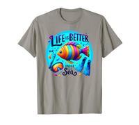 Colourful beach apparel, Life is better under the sea T-Shirt