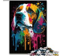 Colourful Beagle Dog Jigsaws 1000 Pieces for Teenagers, Challenging Game And Family Play Educational Game for Birthday, Chrismas (50x75cm)