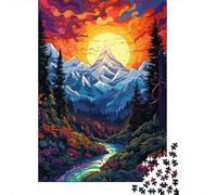 Colourful Beautiful Mountains 1000 Piece Jigsaw Puzzles for Adults, Puzzle for Teenagers, Family Entertainment Toys 1000pcs (75x50cm)