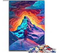 Colourful Beautiful Mountains JigsawPuzzle 1000 Pieces for Adults, Family Activity Fun at Home Activities, Birthday Present,Travel Gifts (26x38cm)