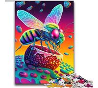 Colourful Bees Jigsaws Puzzles 2000 Pieces for Adults Gifts, Educational Games DIY Toys with Matching Poster And Trivia Sheet for Age 14+ (70x100cm)