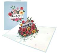 Colourful Blooming 3D Pop Up Thank You Card