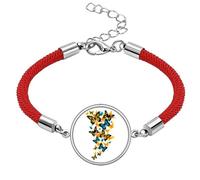 Colourful Blue Yellow Flower Lucky Red String Bracelet Rope Bracelet Handmade