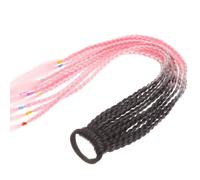 Colourful Braided Ponytail Hair Extension Piece with Hair Rope | High Temperature Silk, Smooth Edges, Lightweight Wear, Daily Life and Cosplay, Holds Hair Tightly