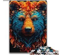 Colourful Brown Bear 2000 Pieces Jigsaw Puzzle For Adults Teens, Challenging Game And Family Play Educational Game for Birthday, Chrismas (70x100cm)
