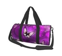 Colourful Butterfly Print Travel Duffel Bag, Foldable Gym Bag Overnight Weekend Bags for Women, Large Holdall Bag Cabin Bag for Sports and Travel