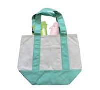 Colourful Canvas Tote Bag - Double Shoulder Straps Tote Bag | Portable Summer Canvas Shopping Bags, Handbag with Sturdy Straps for Beach, Gym, Groceries, Work, School, Travel, Laptop & Daily Use