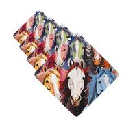 Colourful Cartoon Horses Car Air Freshener Cards Set of 4 Pieces Long Lasting Hanging Scented Cards Auto Aromatherapy Tablets Personalized Car Fresheners Gifts for Men Women - Lavender Scent