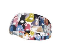 Colourful Cartoon Horses Print Sports Sweatband â€ Versatile Sport Headbands for Kids Adults Adjustable Headband