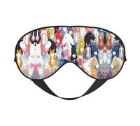Colourful Cartoon Horses Printing All-Occasion Comfort Cover, Blocks Light Eye Mask, Ideal for Camping,Shifts,Blocks Light Well
