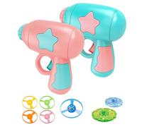 Colourful Cat Fetch Toys, Interactive Cat Toy, Chasing Flying Propeller Funny Toys with 2 Shooter, 2 Tops and 10 Discs, Versatile Cat Toys for Interaction, Exercise, Training, Hunting, Chasing