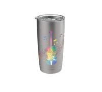Colourful Cello Player Cellist Musicians Classical Music Stainless Steel Insulated Tumbler