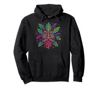 Colourful Celtic Green Man Pagan Gift For Wiccans Pullover Hoodie