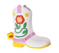 Colourful Ceramic Shelf Cort, Cowboy Boat Vase, Ceramic Flower Arrangement Container, Creative Cowboy Boot Vase, Ceramic Flower Arrangements, Desk Decoration for Living Room Farmhouse Decoration