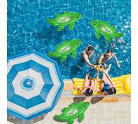 Colourful Childrens Play Toy Pool Inflatable | Shape Floating Mat 62x40x11cm Floating For Beaches Yard Lakes Above Ground Pool (Green, 62X40X11cm)