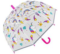 Colourful Childrens Unicorn Clear Bubble Dome Umbrella