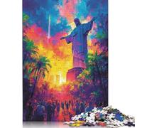 Colourful Christian Statues 1000 Piece Puzzles Wooden Jigsaw Puzzles for Adults, Difficult Jigsaw Adult Challenge Game 1000pcs (75x50cm)