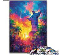 Colourful Christian Statues 1000 Pieces Jigsaw Puzzles For Teens And Adults, Family Entertainment Toys Is Ideal As A Gift for The Whole Family (26x38cm)