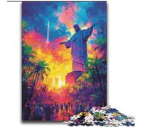 Colourful Christian Statues Puzzles for Adults Teens 2000pc Puzzle, Interesting Stress Reduction Parent-child Interaction (70x100cm)