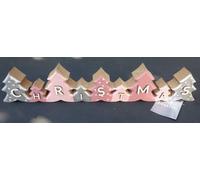 Colourful Christmas Message Tree Design Wooden Table Decoration Sign 30cm Long