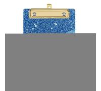 Colourful Clamping Discs - Glitter Binder Clip Boards | Lightweight Decorative A6 Acrylic Clipboard | Gold Clip Office Folder Board | Student Supplies Meeting Record Writing Pad for Doctor Nurse