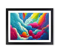 Colourful Clouds Vol.1 Framed Print | A2 Black Framed Wall Art | Ready to Hang | Modern Landscape Picture | Living Room Bedroom Lounge Office