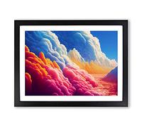 Colourful Clouds Vol.2 Framed Print | A4 Black Framed Wall Art | Ready to Hang | Modern Landscape Picture | Living Room Bedroom Lounge Office