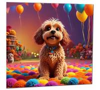 Colourful Cockapoo Greeting Card - Any Occasion - Cockapoo Illustration Art