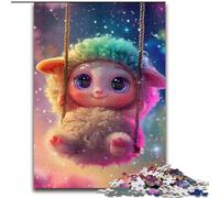Colourful Cosmic Sheep Baby Puzzles for Adults Teens 1000 Pieces, for Age 14 Years And over Stress Relief Christmas Game Presents for Women (26x38cm)