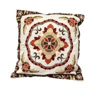 Colourful Cushion Cover Bohemia Exotic Style Pillow Sham Exquisite Stereoscopic Embroidered Cotton Throw Pillow Cover Indian Decor Sofa Cushion Cover Pillow Case 18"x18"