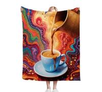 Colourful Decorative Image Pattern Super King Blanket 90x106 Inches, Soft Lightweight Flannel Blanket for Boys and Girls, Thermal Cozy Microfiber Bed Blanket for Bedroom, Living Room ab606