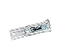 Colourful Diamond Glass Filter Tips Reusable Flat Transparent (Aqua)