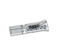Colourful Diamond Glass Filter Tips Reusable Flat Transparent (Clear)