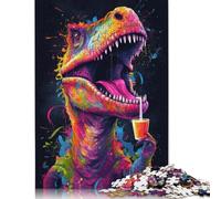 Colourful Dinosaurs Puzzle Fun Activity for at Home Premium Cardboard Jigsaw Puzzle for Adults Teen 1000pcs (75x50cm)