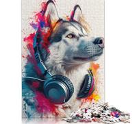 Colourful Dogs 500 Pieces Jigsaw Adult Jigsaw Puzzle,Difficult Puzzle for Adult Challenging Jigsaw Puzzle Gift for Friends Family 500pcs (52x38cm)