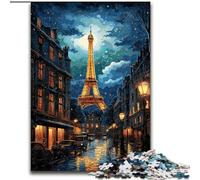 Colourful Eiffel Tower JigsawPuzzle 1000 Pieces for Adults, Fun Games Every Piece Is Unique - Challenging Family Fun Game (50x75cm)