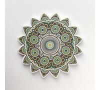 Colourful Elegant Ceramic Moroccan Design Coasters Geometric Mosaic Tiles With Cork Base and Intricate Details (Style 164)