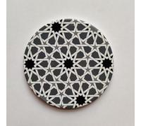 Colourful Elegant Ceramic Moroccan Design Coasters Geometric Mosaic Tiles With Cork Base and Intricate Details (Style 38)