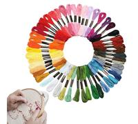 Colourful Embroidery Thread - Embroidery Thread with 50 Colours of Threads | Cotton Set for Decoration, Repair and Quilting | Multi-Coloured Kit for Beginners and Experts in Sewing, Creative Crafts