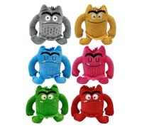Colourful Emotion Monster Plush Emotional Learning Animal Dolls,6PC | Soft Stuffed Dolls for Student, Inspired by Emotion Learning Story Multicolour Decorative Plush for Display & Gifting