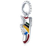Colourful Enamel Sneaker Pendant Charms, fit Pandora Sport Bracelet, 925 Sterling Silver Dangle Running Track Shoes Beads, Gift for Athletes/Runners/Marathon Enthusiast