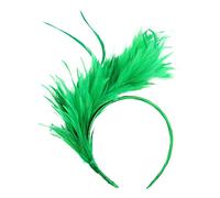 Colourful Fancy Flapper Headband with Headphone Design as a Fashionable Headband for Men and Women, Versatile to Match Any Outfit, Ideal for Parties, Festivals (Green, One Size)