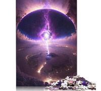 Colourful Fantasy Cosmic Black Hole Puzzle Premium 100% Recycled Board Paper Rectangular Jigsaw Puzzle for Women Men Unique Gift 1000pcs (38x26cm)