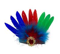Colourful Feathered Headpiece Costume Hair Declarations Fashionable Headband for Music Festivals Parties and Daily Outfits