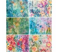 Colourful Flora Rice Papers, 21 x 26.5cm (6 Sheets) - Decoupage Paper 6X Designs for Collage, Mixed Media, Card Making & Crafts, Decoupage by CRAFT KREATIVELY