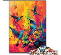 Colourful Flowers And Birds 1000 Piece Jigsaw Puzzles for Adults & Teens, Educational Stress Relief Toy for Is Ideal As A Gift for The Whole Family (50x75cm)