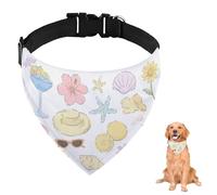Colourful Flowers and Fruits Dog Bandana with Adjustable Strap D Ring Dog Scarf Pet Bibs Triangle Bandanas for Dogs Pet Accessories for Dogs Puppy Cats Decor Machine Washable